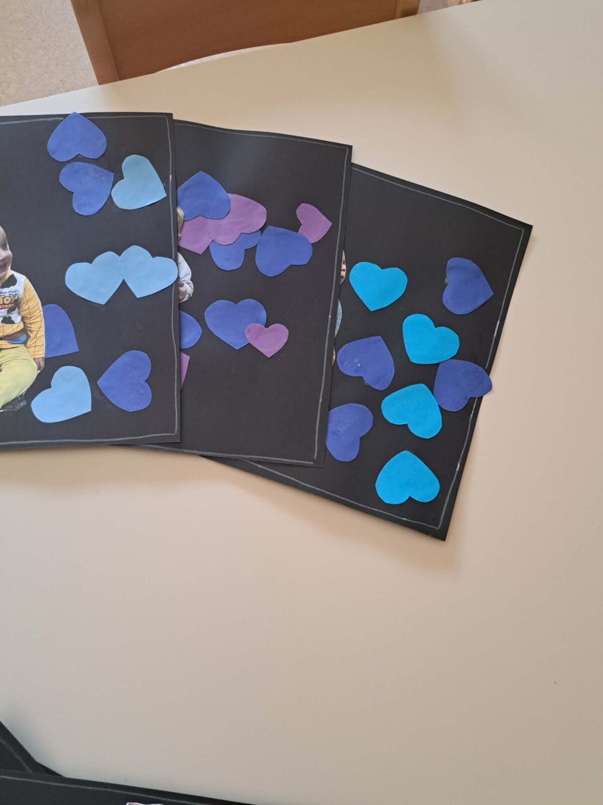 Srčki s fotografijo otrok (skupina Veverica)