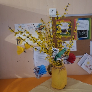 Tudi v garderobi imamo veje in na njih ptičke