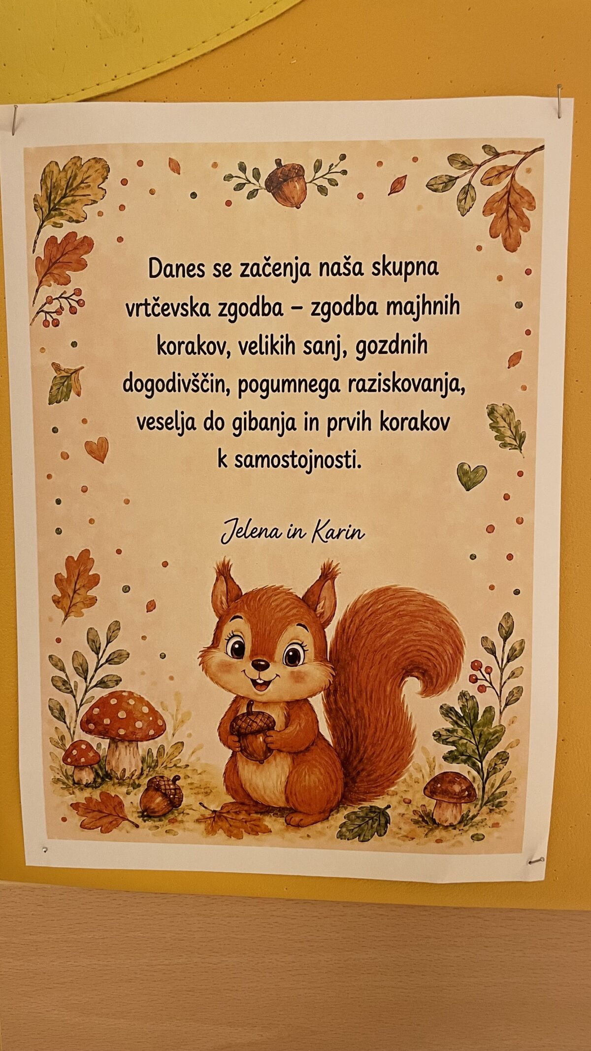 Dobrodoslica 2026-27 oglasna deska Veverica